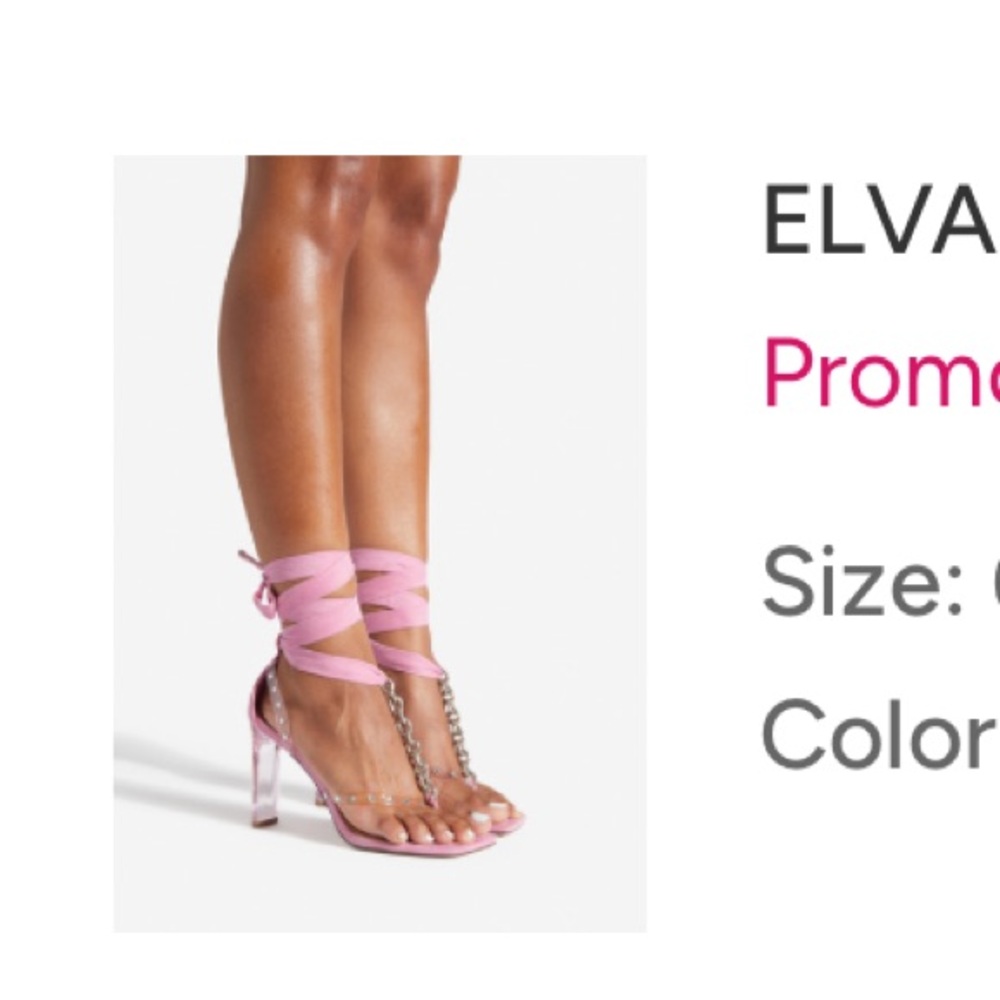 SHOE DAZZLE PINK ELVA STRAPPY SANDAL
